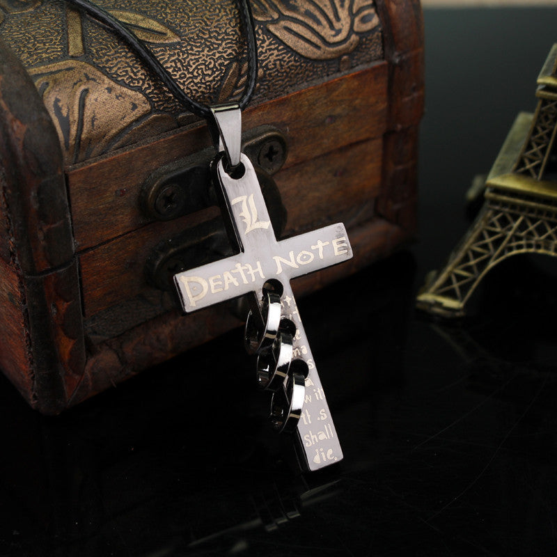 Death Note L Lawliet Cross Pendant Necklace
