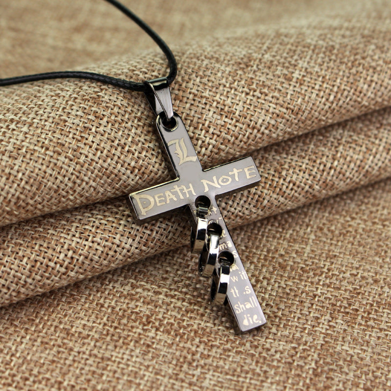 Death Note L Lawliet Cross Pendant Necklace