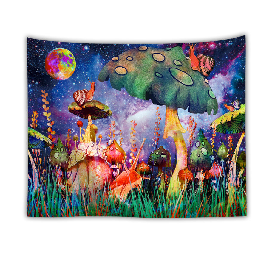 Alien Party Bar Skeleton Fluorescent Tapestry